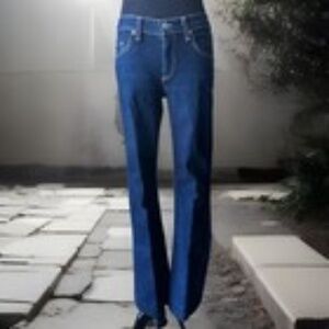 WOMEN'S RAG & BONE DARK DENIM 5 POCKET ELEPHANT BELL LOW RISE FLARES SIZE 28